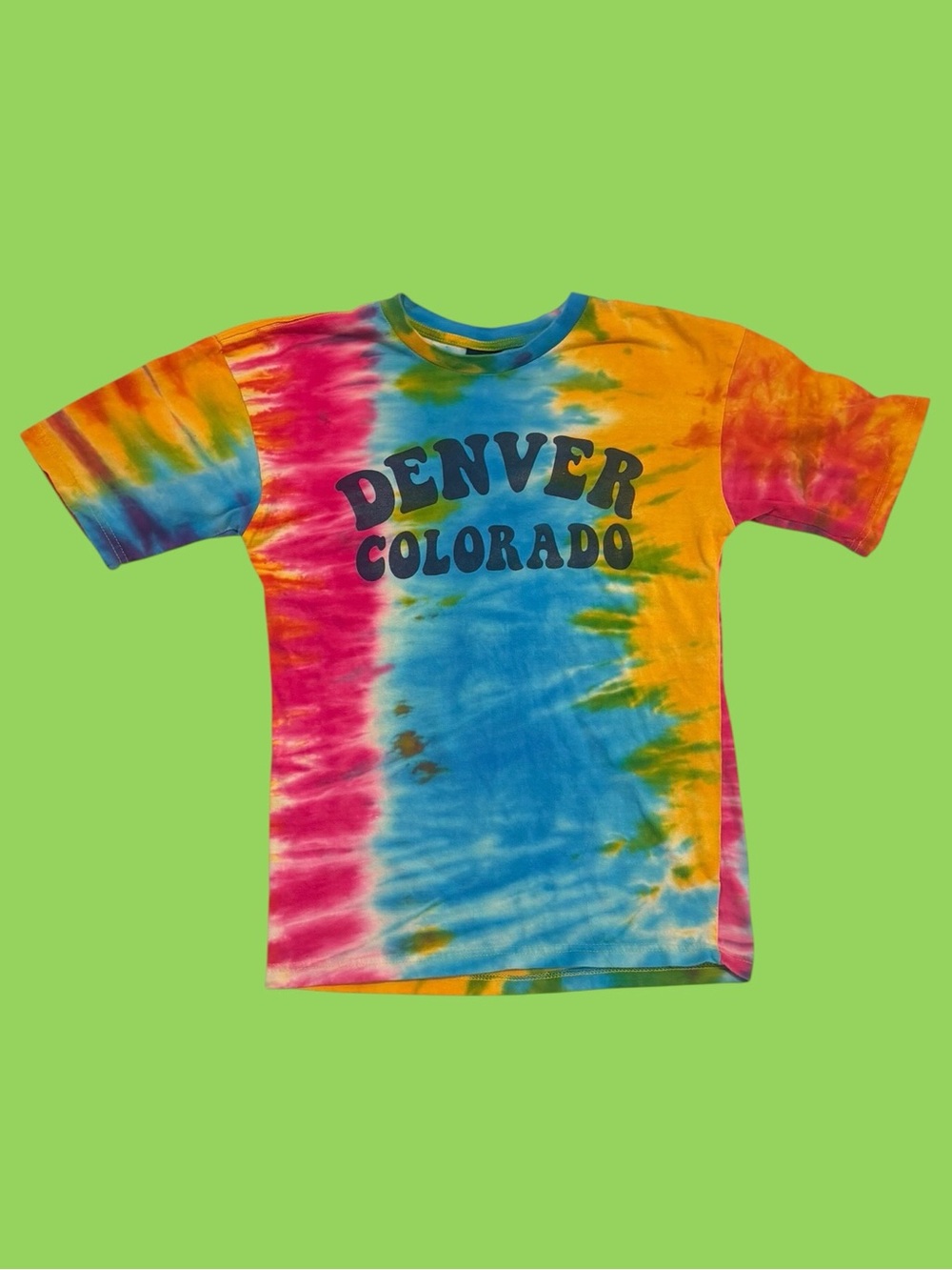Vintage Y2K Denver Colorado Hippie Tie Dye Shirt Size Small Retro